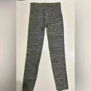 One50ne Fleece Lined High Waisted Marled Pattern Gray Leggings